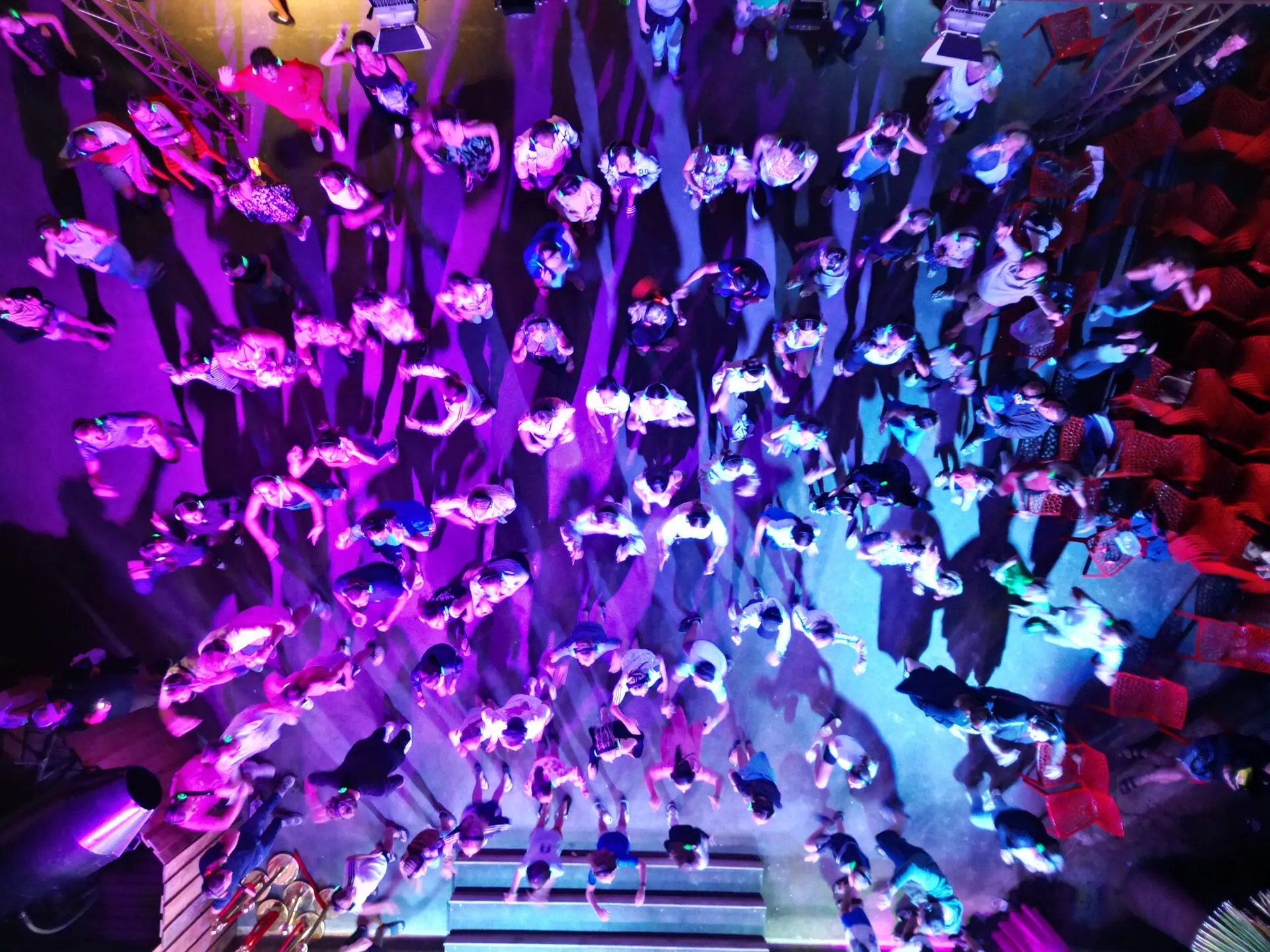 Mer de lumières vue du ciel